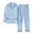 Light Blue, variant on Cotton Pajamas for Women Set 2 Piece Print Lounge Sets Long Sleeve Button Down Shirts Pants Senior Ladies Sleepwear, 3XL