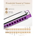 thumbnail image 5 of Eastar Major Blues Diatonic Harmonica 10 Holes C Key Beginner Harmonica for Kids Adults Students Purple, 5 of 7