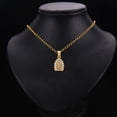 thumbnail image 3 of 14K 3C Gold Religious Guadalupe Cubic Zirconia Pendant | Tri Color Gold Charm Pendant for Necklace Chain | Gift for Men Women | 13 x 10 MM | 1.1 grams, 3 of 9