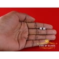 thumbnail image 3 of King of Bling's Aretes Para Hombre 925 Silver 0.15ct Diamond Women & Men Square White Earrings, 3 of 12