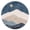 Blue, variant on RUG ROBOT 4ft Round Rugs, Modern Area Rug for Living Room, Non-Slip Washable Rug with Nature Inspired Design for Bedroom, Dining Room, Stylish Indoor Circular Abstract Rug Home Decor, Orange