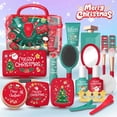 thumbnail image 4 of PEONAVET P Lastic House Set Children's Makeup Puzzle Play Home Toy Girl Simulation Makeup Christmas Edition Gift Box, 4 of 6