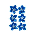thumbnail image 2 of Offray Accessories, Royal 3/4 inch 5 Petal Gem Flower Accessory for Wedding, Hair Clips, and Scrapbooking, 6 count, 1 Package, 2 of 7