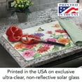 thumbnail image 3 of CounterArt Zinnias & Butterflies 3mm Tempered Glass Cutting Board 15" by 12", 3 of 8