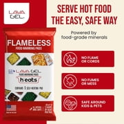 Lava Gel Portable Food Warming Pads, Half Size, Flameless Self-Heating Disposable, Pack of 6