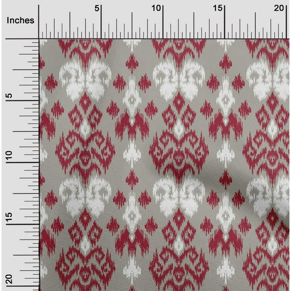 oneOone Cotton Flex Fabric Paisley Ikat Printed Fabric 1 Yard 40 Inch Wide