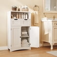 thumbnail image 5 of Pantry Cabinet, Lofka 43" Kitchen Pantry Storage Cabinet with 2 Magnetic Doors, 2 DIY Drawers, Adjustable Shelves, White, 5 of 11