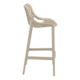 thumbnail image 4 of Luxury Commercial Living 41.25" Taupe Brown Solid Outdoor Patio Bar Stool, 4 of 8