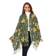 thumbnail image 2 of Winter Scarves for Women Campanula Flowers and Foliage Fashion Pashmina Shawl Wraps Long Blanket Scarf for Fall Spring, 2 of 10