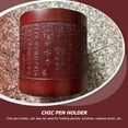 thumbnail image 4 of Shisuyan Bamboo Craft Decor Pen Container for Desk Light Brown Storage Organizer 1Set, 4 of 8