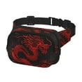 thumbnail image 2 of Easygdp Red Dragon On Black Fanny Packs for Women Men, Belt Bag, Fashion Crossbody Bags, for Workout/Running/Hiking, 2 of 9