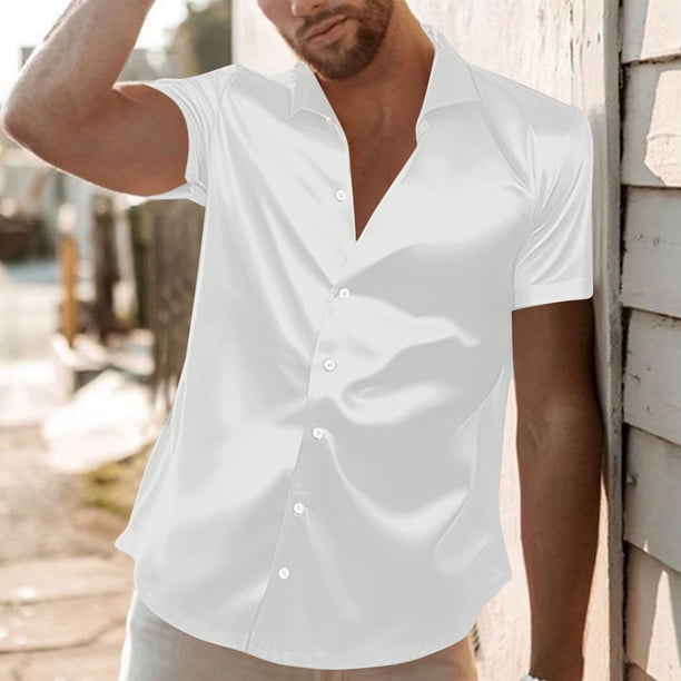 men's dress shirts casual Ymosrh Long Sleeve for Men, Classic Style Button Down Collared Shirts Men Up Shirt Fashion Camisa Hombre Manga Larga Negra Big and Tall Shirts Dress Shirt Work (S All seasons LaDivine CB118 Long Sleeve Junior Bridesmaid Dress Color:yellow