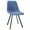 Blue, variant on LeisureMod Markley Modern Leather Dining Side Chair With Metal Legs Peacock Blue