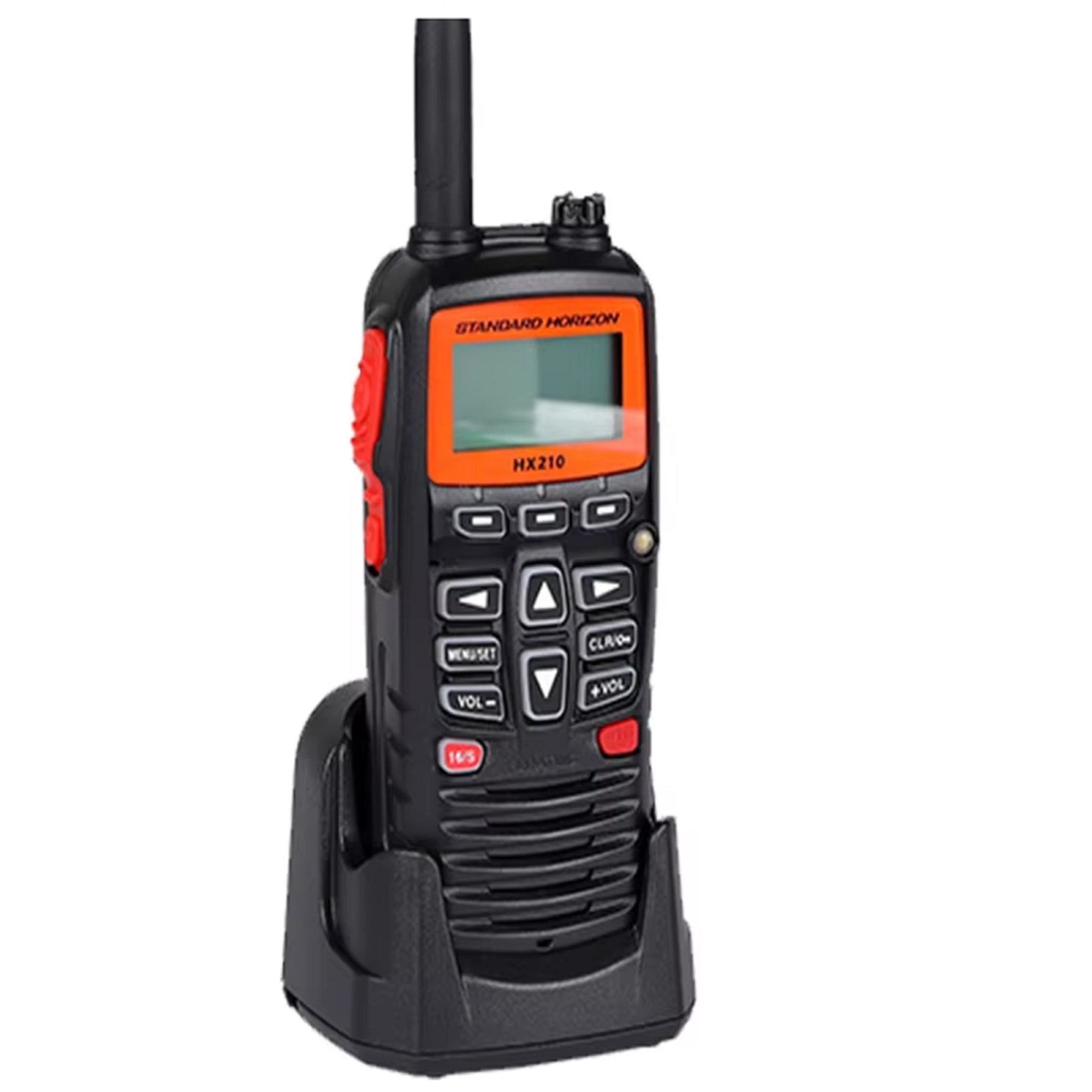 Standard Horizon HX210 walkie talkie 2-way Radio VHF Marine Floating Handheld Radios IPX7 Waterproof Transceiver with SBR-23Li Walkie Talkie Battery