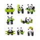 thumbnail image 2 of Figuras de Panda de resina para manualidades, decoración de jardín, micropaisaje artesanal para sala de estar, 8 Uds., 2 of 9