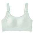 thumbnail image 3 of Fatuov Wireless Bras for Women Full Coverage Push-Up Bralettes for Home Solid Color Sexy Thin Adjustable Straps Breathable Summer Bras 36B, Mint Green, 3 of 5
