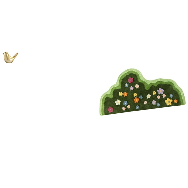 Figura de pájaros,Figura de pájaro dorado,decoración del hogar,estatua de animal,Alfombra de piso,Alfombra de piso irregular,suave y moderna.,Alfombra de flores y plantas,alfombra de noche