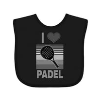 Inktastic I Love Padel Retro Vintage Boys or Girls Baby Bib