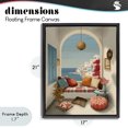 thumbnail image 4 of Stupell Industries Eclectic Mediterranean Seaside Window View Black Floating Frame Canvas Art, 17 x 21, by Lisa R Dumm, 4 of 8