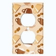 thumbnail image 2 of Metal Light Switch Plate Cover Latte Coffee Beans Brown COF010, 2 of 14