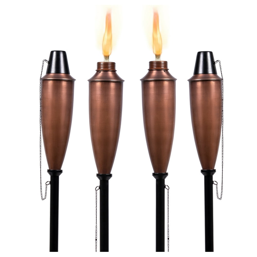 Garden TIki Torch 4 Pack ORB Bronze