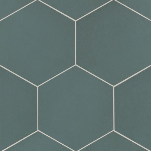 Makoto Arashi Blue Matte Hexagon Porcelain Tile 11.5" x 10"