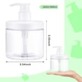 thumbnail image 3 of BlinkLLX 4 Pieces Lotion Bottles Plastic Pump Dispenser 500 ml Shampoo and Conditioner Dispenser Refillable Empty Shampoo Bottles with Pump for Travel Shower Essential Oil Soap(Clear), 3 of 7