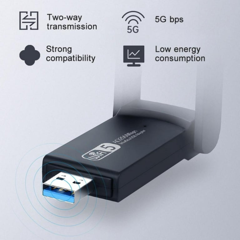 Clé WiFi Adaptateur USB WiFi 1300Mbps Mini Dongle Wireless