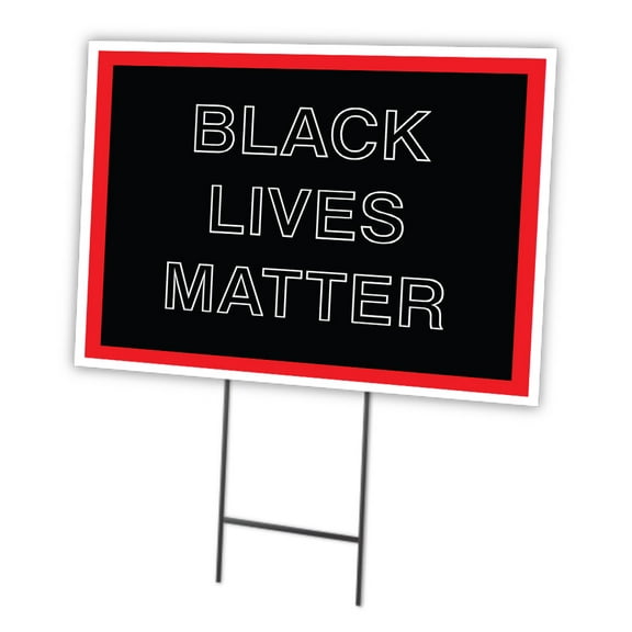 SignMission C-1216-DS-BLM10 12 x 16 in. Black Lives Matter Yard Sign & Stake
