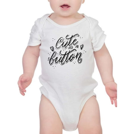 

Cute As A Button Bodysuit Infant -Smartprints Designs 18 Months