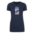 thumbnail image 2 of Starts and Stripes Beer T-shirts, Ladies Graphic T-shirts, Patriotic Shirts - Heather Navy MH200WPATRIOT S22 XL, 2 of 3