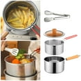 thumbnail image 1 of Casserole Friteuse en Acier Inoxydable avec Filtre et Couvercle Grande Capacité Ustensile de Cuisson pour Cuisinière pour Fruits de Mer Poulet Frites, 1 of 6