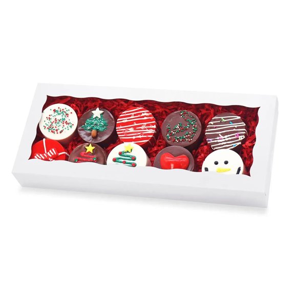 JOHOPACK 20 cajas para galletas de 30x13x4 cm con ventana