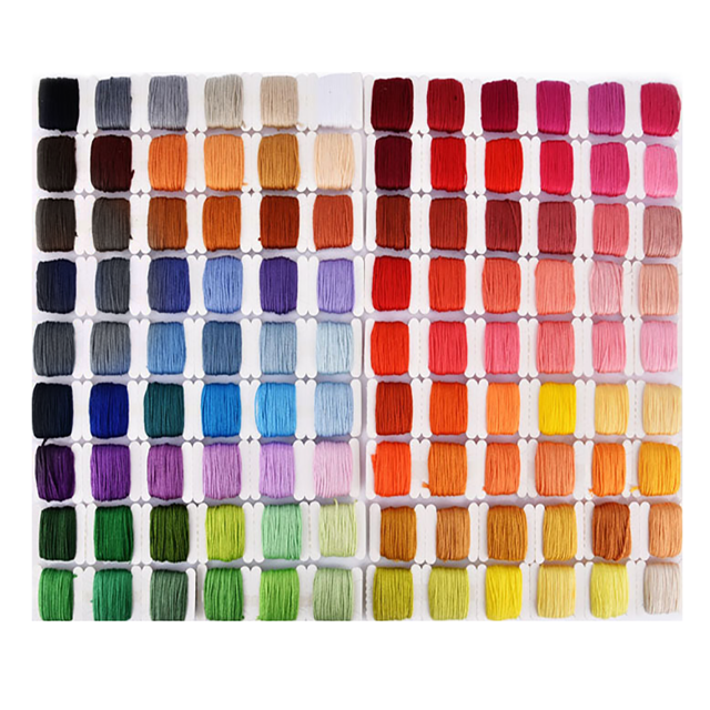 Material de bricolaje para bordado a mano, juego de agujas para bordar a mano, hilo de 108 colores, herramientas de bordado de punto de cruz ER