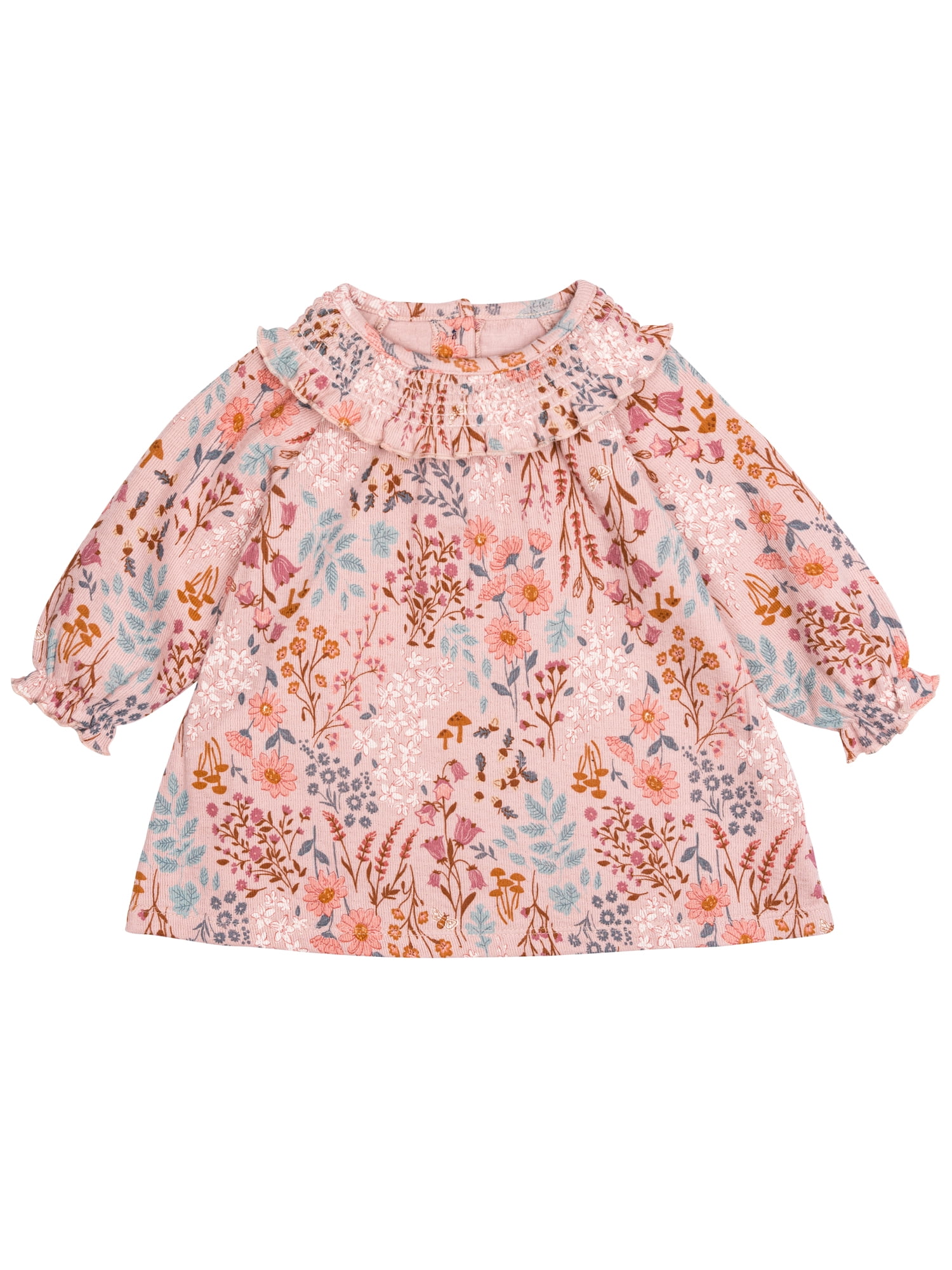 Modern Moments by Gerber Baby Girl Smocked Dress and Tights, 2-Piece Set, Sizes 0/3 Months - 24 Months