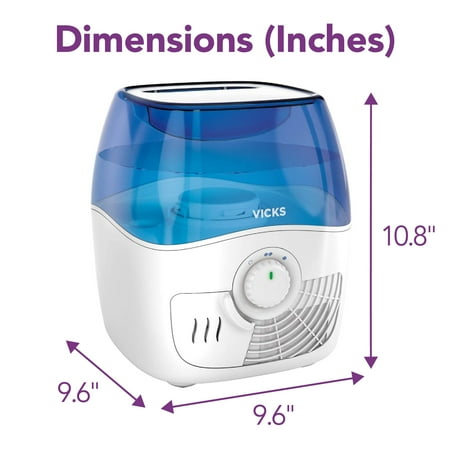 Vicks - 1.1 Gal. Cool Mist Humidifier - White