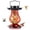 Red, variant on Solar Hummingbird Feeder for Outdoors Hanging, 25oz Large Capacity Hand Blown Glass Hummingbird Feeder, 6 Colors Changing LED Light, Leak-Proof with Ant Moat, Weather Resistant Outdoor Backyard Patio