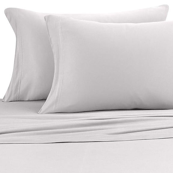 Pure Beech Jersey Knit Modal Standard/Queen Pillowcases in Heather Grey (Set of 2)