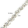 thumbnail image 5 of Hesroicy 1 Yard Rhinestone Trim Shining Glass Craft Long Row Glitter Stone Charms DIY Making AB/Silver Color Faux Crystal Chain Shoes Clothing Accessories Sewing Crafts, 5 of 7