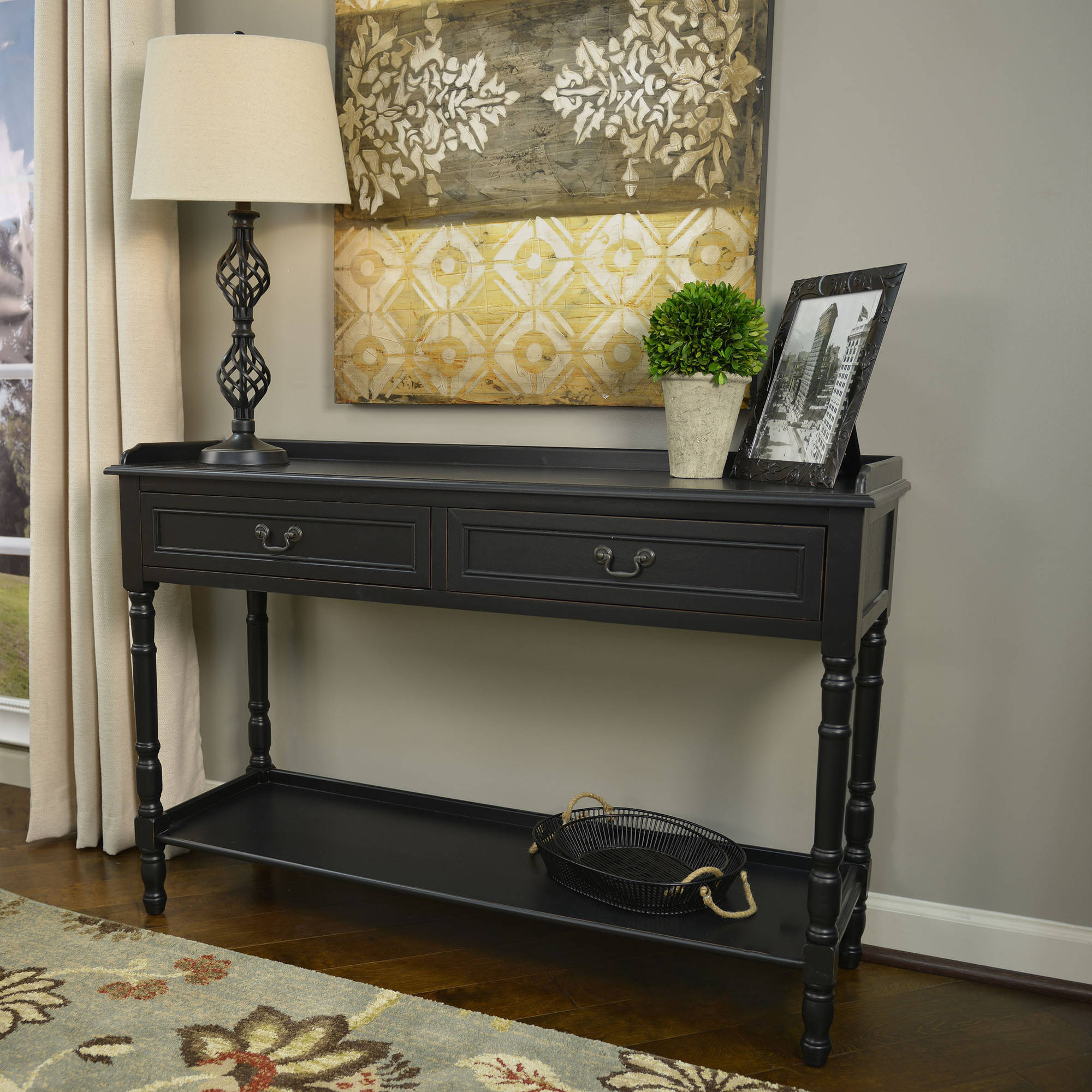 Better Homes And Gardens Traditional 2 Drawer Console Table throughout Awesome console tables traditional with regard to Residence Better Homes And Gardens Traditional 2 Drawer Console Table throughout Awesome console tables traditional with regard to Residence