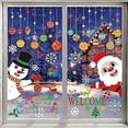 thumbnail image 1 of VEYLIN 118 Pieces Christmas Window Clings with Xmas Snowflakes Decals Removable PVC Staic Stickers for Christmas Window Display(8 Sheets), 1 of 5