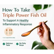 AlgaeCal Triple Power Fish Oil - Liquid Omega-3 Fish Oil for Brain, Heart, Skin & Bone Health, Mango Flavor, 16 oz