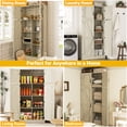 thumbnail image 5 of Homieasy 71” Tall Farmhouse Kitchen Pantry Cabinet with Adjustable Shelves and Barn Doors, Versatile Storage Cabinet for Dinning Room, Bathroom, Living Room, White Oak, 5 of 7