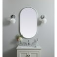 thumbnail image 3 of Metal Frame Oval Mirror 20x36 Inch in Silver, 3 of 12