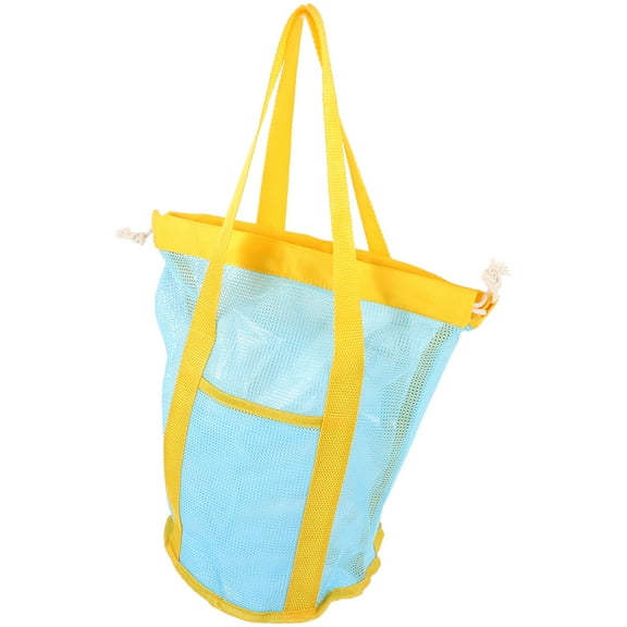 Girls Beach Bag Mesh Hand Bags Sun Glasses Net Shell for Design Kids Sand Digging
