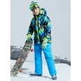 thumbnail image 3 of YEEFINE Boy's Snow Jacket Pants Suits, Winter Hooded Insulated Ski Suit Windproof Waterproof Outdoor Blue US4, 3 of 6