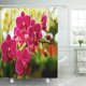 thumbnail image 1 of ABPHQTO Cortina de ducha rosa Phalaenopsis Moth Dendrobium Orchid Flower in Winter Spring 160x180 cm, 1 of 1