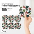 thumbnail image 3 of XMXY Drink Coasters with Holder for Coffee Table, Colourful Modern Leaves Absorbent Ceramic Cups Coaster Sets 6 Pack, 4 Inches Round Shape, 3 of 9