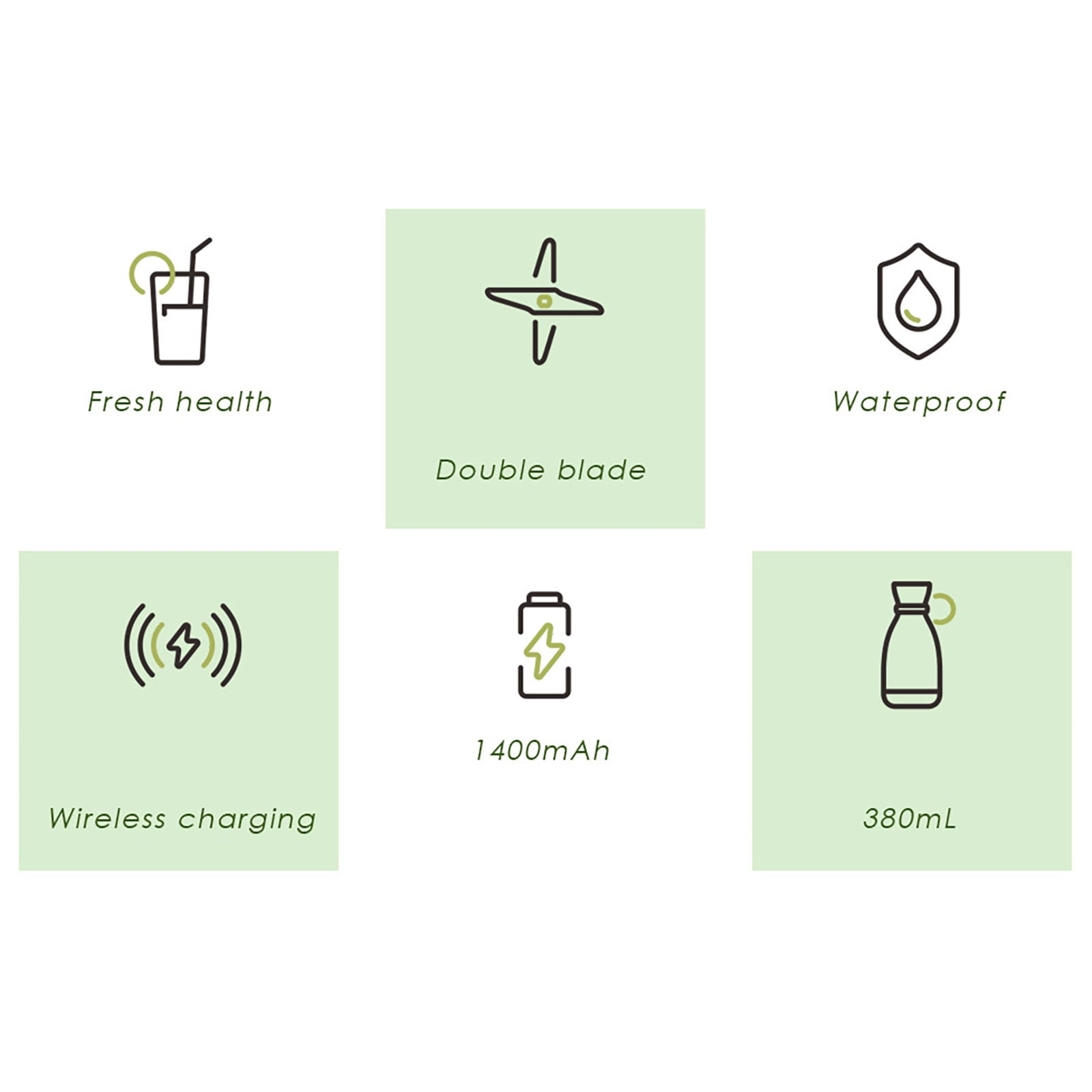 Wovilon Electric Portable Juicer Cup Built-In Battery Wireless Charging Outdoor Portable Mini Electric Juicer