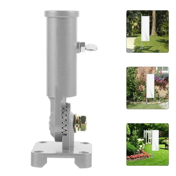 WHAMVOX 1pc Adjustable Flag Pole Holder Wall-mounted Flagpole Rack Flag Pole Bracket